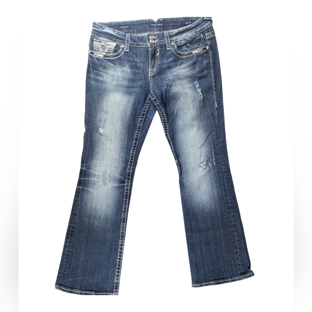 Vigoss The New York Bootcut Size 9/10 Distressed In Super Condition - Picture 2 of 14